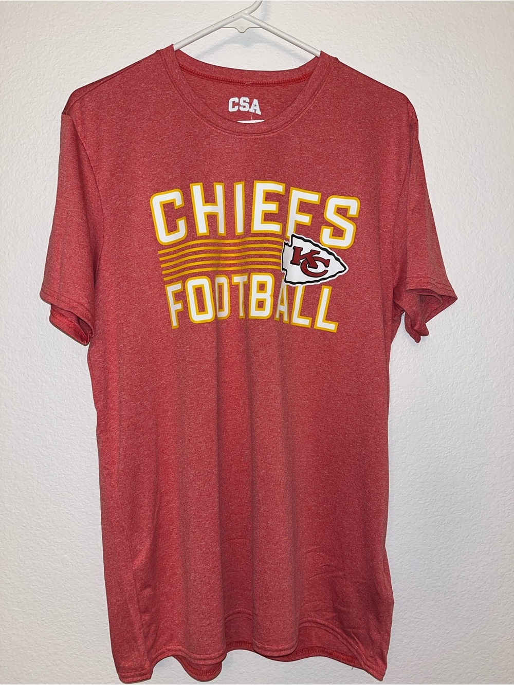 CSA Red Kansas City Chiefs Short Sleeve Football Tee